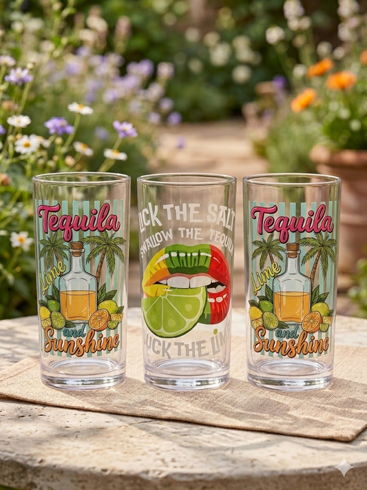 Set of 3 plastic cups - Tequila
