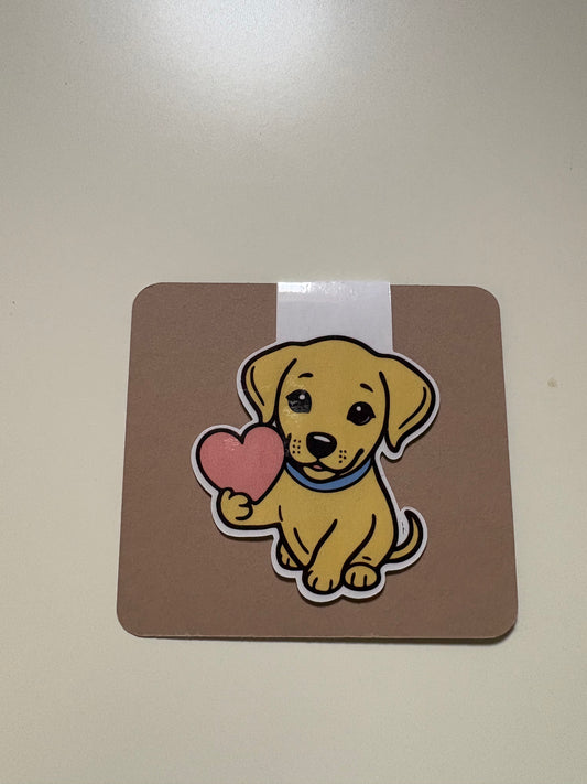 Dog - magnetic bookmark