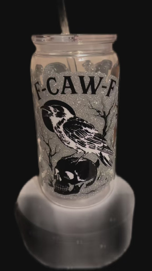 F-CAW-F glitter plastic glass